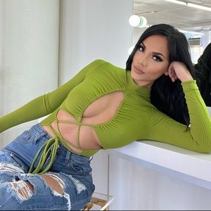 FN Cut-Out Sleeve Bodysuit